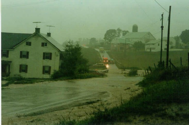 Severe Flooding at the Fred Seldombridge Farm on Seldombridge Road... 7/21/88